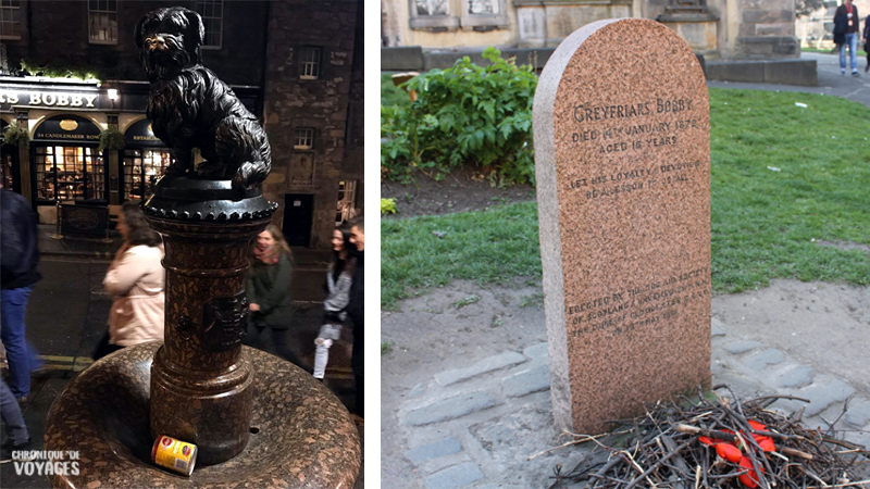 La tombe de Greyfirars Bobby à Edimbourg, Chronique de voyages