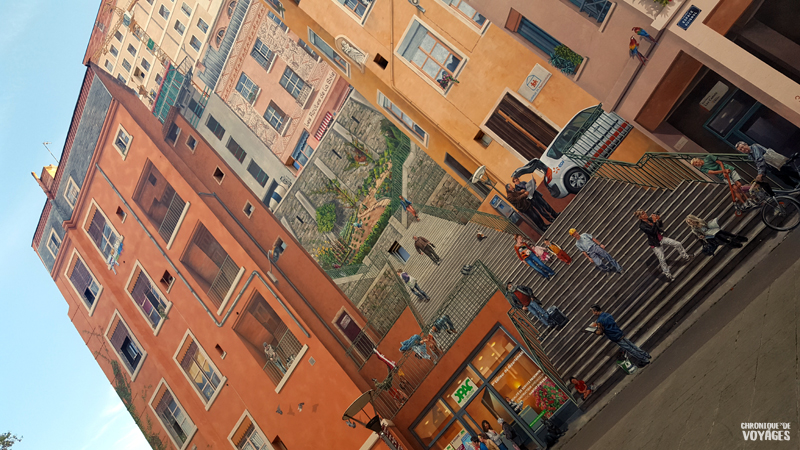 Mur des Canuts, quartier Croix Rousse à Lyon